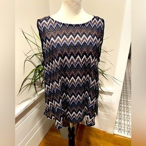ERI + ALI missoni style top with tank underneath